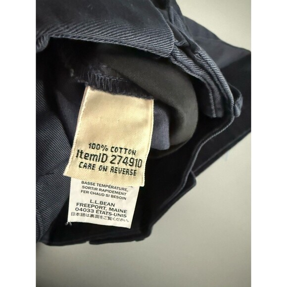 L.L. Bean Original Fit Shorts Womens 4 Blue 100% Cotton Twill Flat Front Casual - Picture 4 of 9